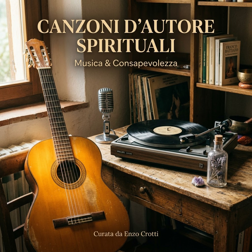 Chitarra acustica e libri di musica d'autore e consapevolezza - Musica e Spirito