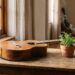 Chitarra classica e incenso per articolo su armonia interiore e musica